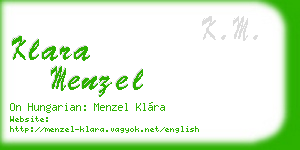klara menzel business card